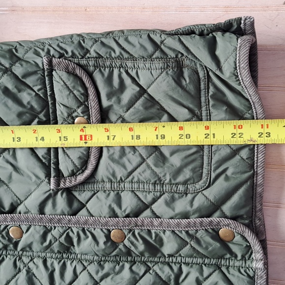 Jack Wills Cordings Quilted Barn Jacket Snap Zipper Elbow Patch Corduroy Collar - Picture 10 of 11